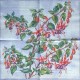 Салфетка для декупажа "Фуксия на синем" бумажная, 33х33 см